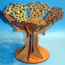 medium size picture of fretwork wooden bowl